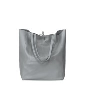 Geanta shopper din piele naturala DiAmanti Luisa Gri